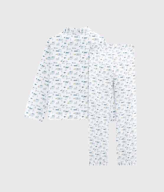 Boys' Cloth Pyjamas MARSHMALLOW white/SHADOW blue