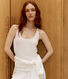 Women's lightweight wool and cotton blend tank top