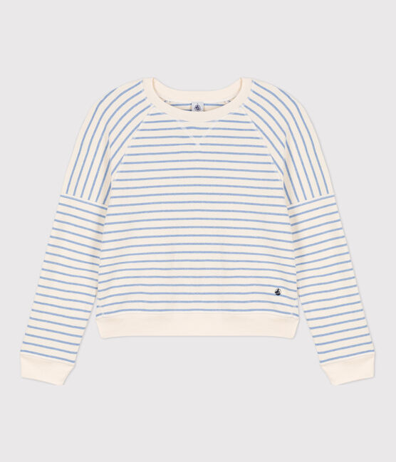Women's Cotton Sweatshirt AVALANCHE white/SKY CHINE