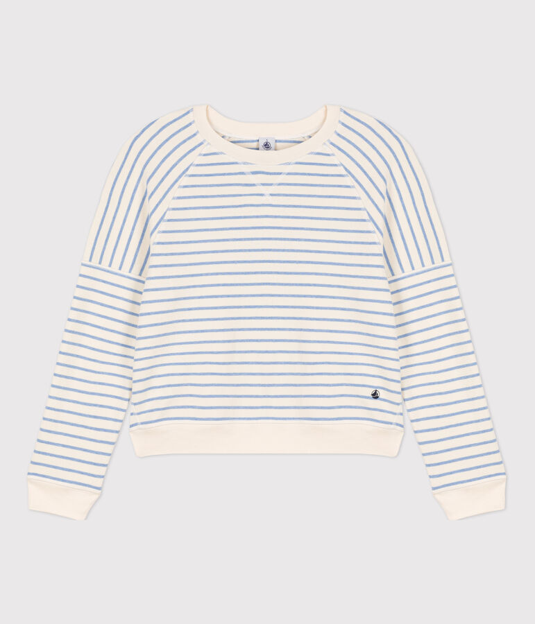 Women's Cotton Sweatshirt AVALANCHE white/SKY CHINE