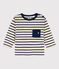 Babies' Long-Sleeved Cotton T-shirt AVALANCHE white/MEDIEVAL