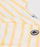 Children's stripy cotton Breton top white/yellow