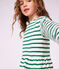 Children's cotton Breton top green/green