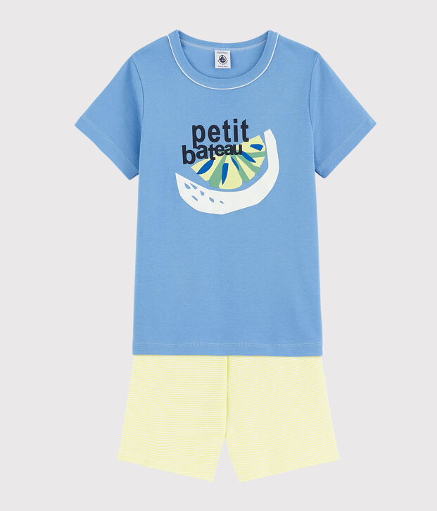 Boys' Lemon Cotton Short Pyjamas blue/multicolor