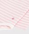 Babies' stripy cotton rollneck body pink/pink