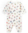 Baby Girls' Ribbed Footless Sleepsuit MARSHMALLOW white/MULTICO white