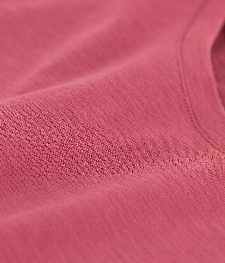 Women's Straight Round-Neck Cotton T-Shirt PAPI pink