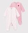 Pack of printed velour pyjamas for babies multicolor