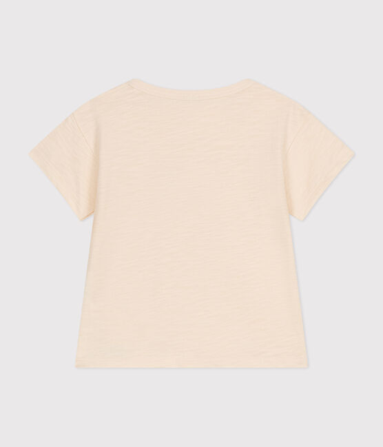 Babies' Short-Sleeved Slub Jersey T-Shirt AVALANCHE Ecru