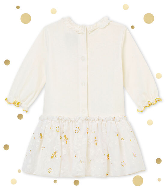 Baby girl's tulle dress MARSHMALLOW white/MULTICO white