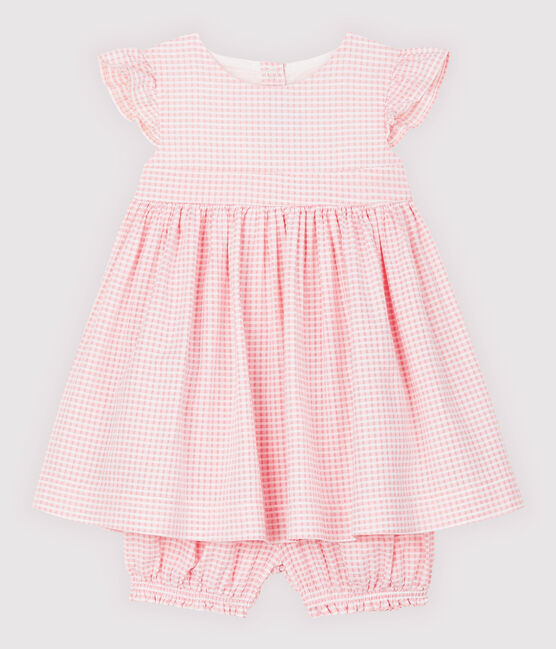 Baby Girls' Dress and Bloomers MINOIS pink/MARSHMALLOW white