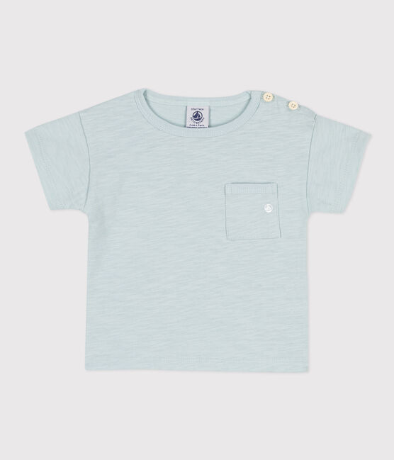 Babies' Short-Sleeved Slub Jersey T-Shirt BULLE green