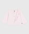 Babies' plain cotton cardigan pink