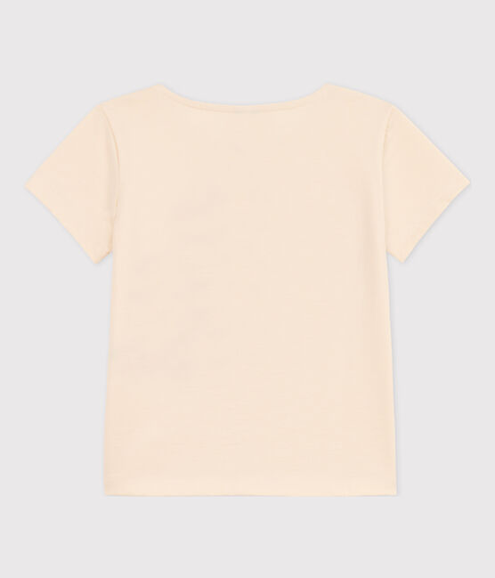 Girls' Flocked Short-Sleeved T-Shirt AVALANCHE Ecru