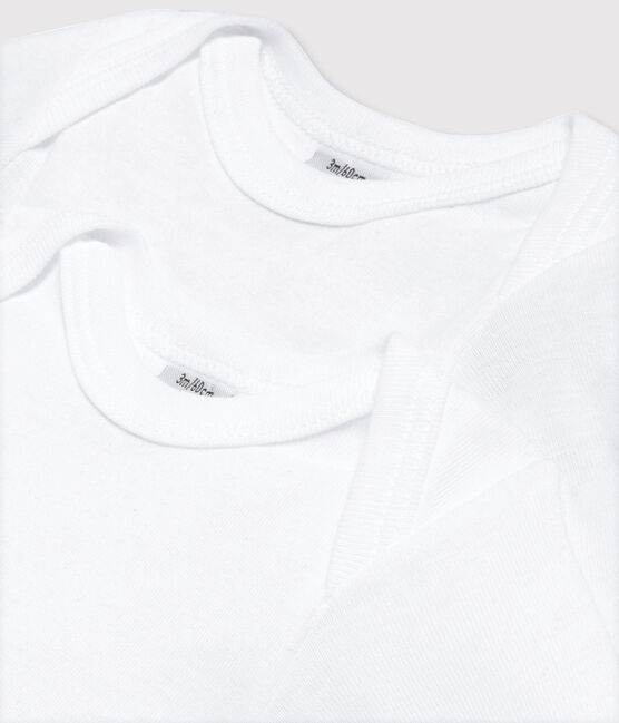 Babies' White Long-Sleeved Bodysuits - 2-Pack MARSHMALLOW white