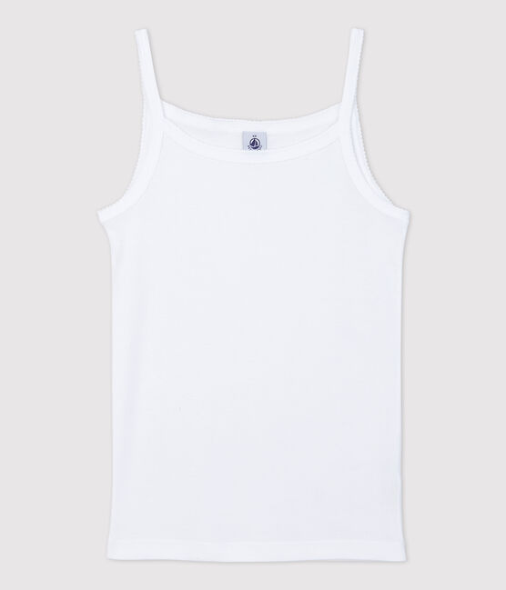 Women's Iconic Organic Cotton Strappy Top ECUME white
