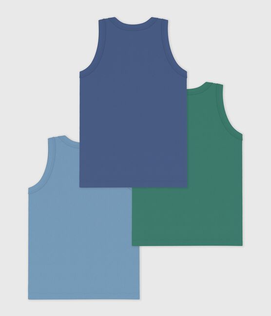 Pack of children's plain cotton tank tops variante 1