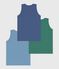 Pack of children's plain cotton tank tops variante 1