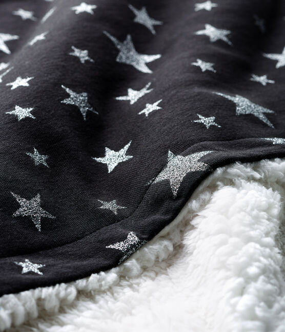 Babies' Rib Knit and Sherpa Blanket CAPECOD grey/ARGENT grey