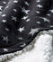 Babies' Rib Knit and Sherpa Blanket CAPECOD grey/ARGENT grey