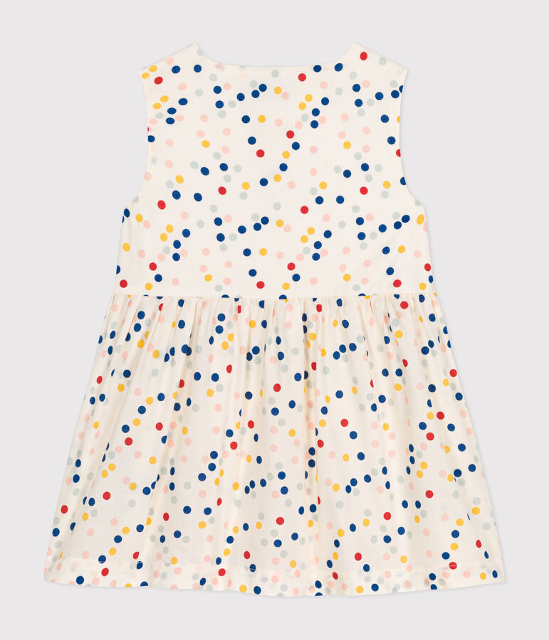 Babies' Sleeveless Poplin Dress white/multicolor