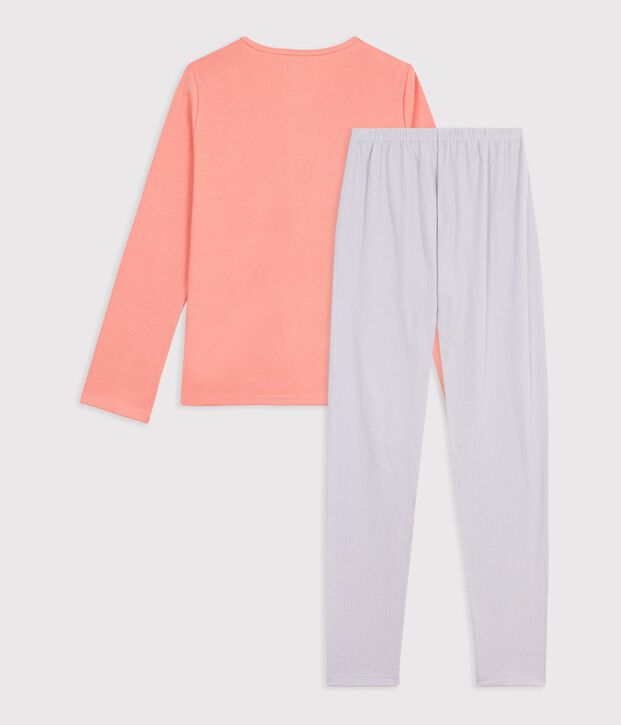 Pyjama  en coton orange/multicolor