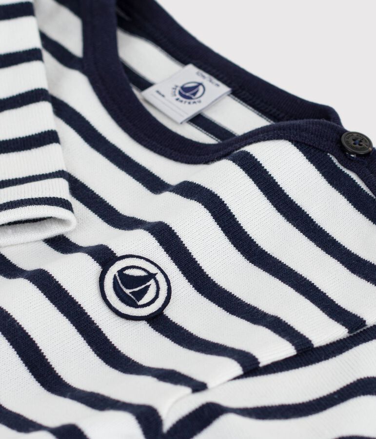 Baby's iconic Breton top white/blue