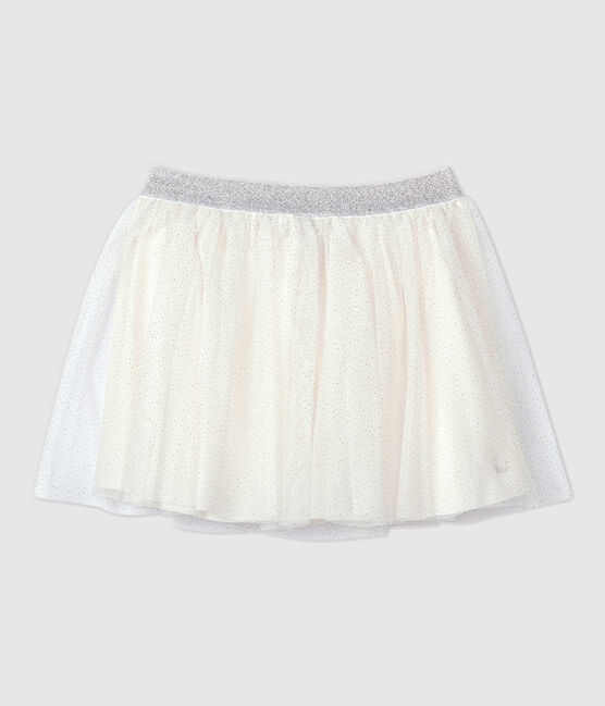 Girls' Tulle Skirt MARSHMALLOW white/ARGENT grey