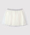 Girls' Tulle Skirt MARSHMALLOW white/ARGENT grey