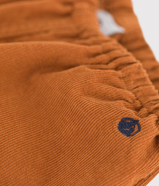 Babies' Fine Velour Trousers ECUREUIL brown