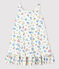 Girls' Sleeveless Cotton Dress MARSHMALLOW white/MULTICO white
