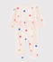 Baby Girls' Starry Velour Sleepsuit FLEUR pink/MULTICO white