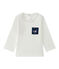 Baby boy's plain T-shirt MARSHMALLOW white