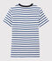 Women's Iconic Round Neck T-Shirt MARSHMALLOW white/SURF blue