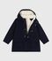 Children's plain mid-length parka SMOKING blue