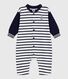 Babies long Breton stripe-printed cotton playsuit