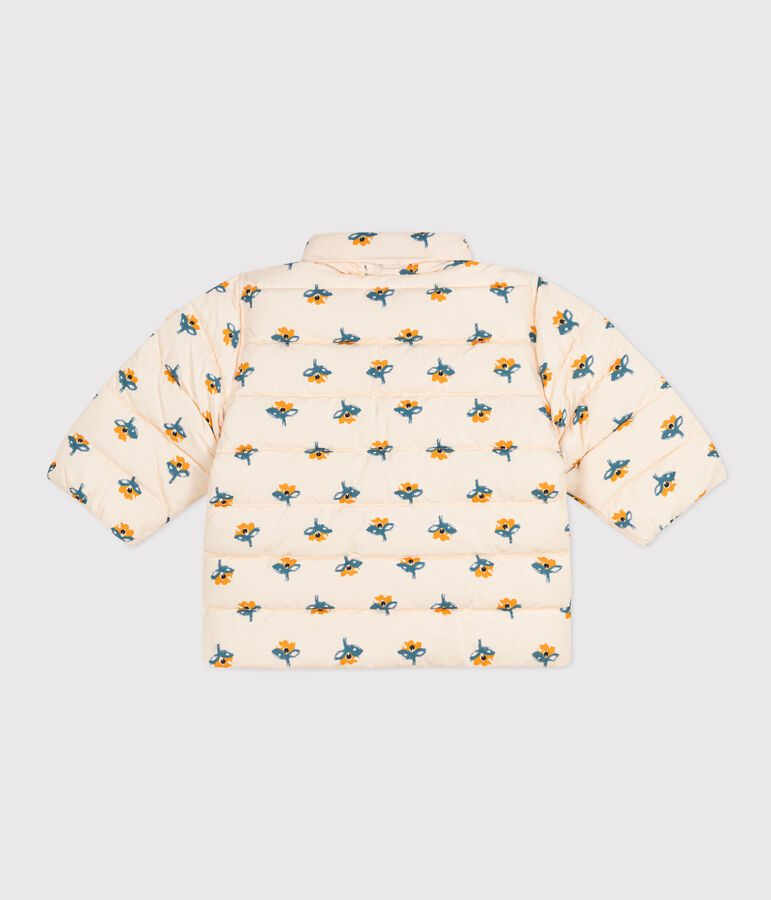 Babies' Patterned Puffer Jacket with Retractable Hood AVALANCHE white/MULTICO