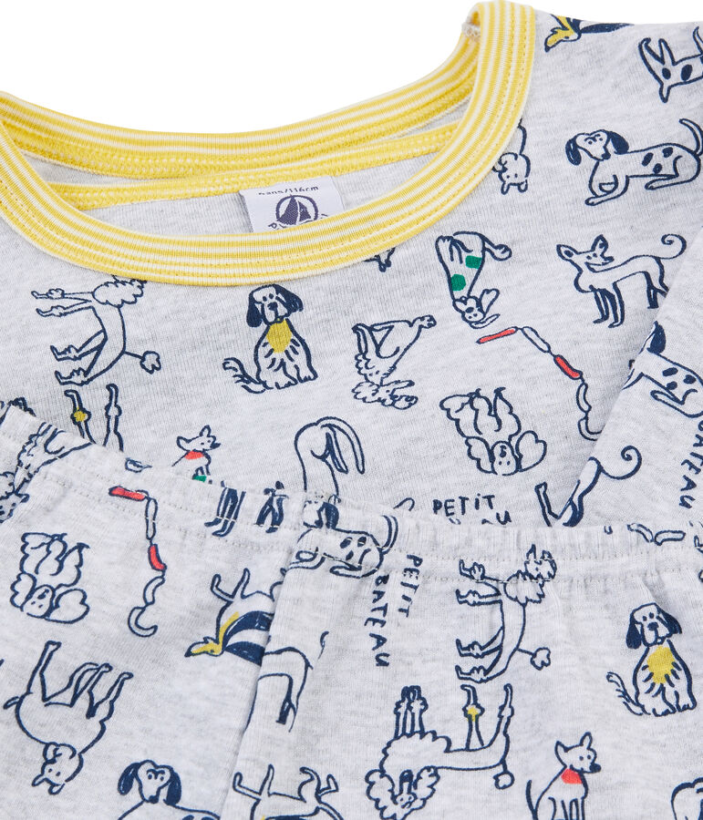 Boys' Ribbed Pyjamas grey/multicolor