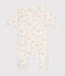 Babies' fleece pyjamas MARSHMALLOW white/MULTICO white