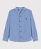 Boys' Long-Sleeved Poplin Shirt MARSHMALLOW white/MULTICO white