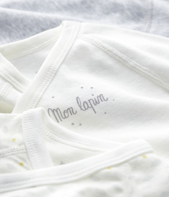 Babies' Short-Sleeved Wrapover Organic Cotton Bodysuits - 3-Pack variante 1