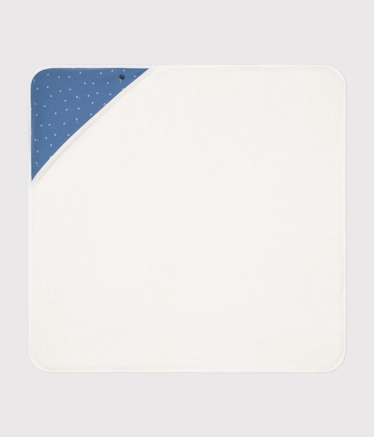 Cotton bath square blue/white