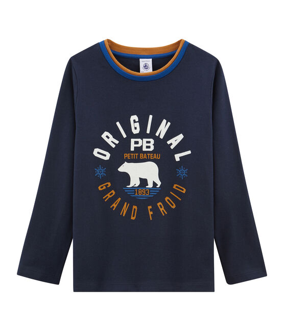 Boys' Long-sleeved T-Shirt SMOKING blue