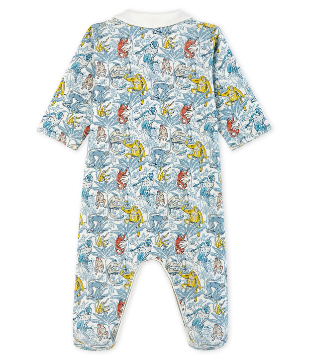 Baby Boys' Cotton Sleepsuit white/multicolor