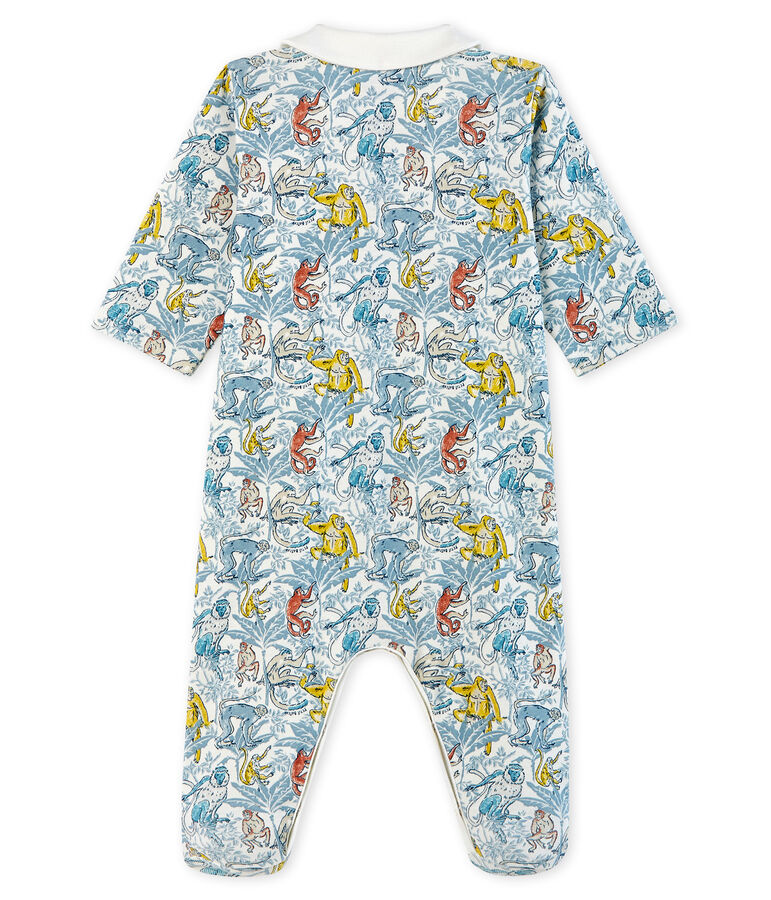 Baby Boys' Cotton Sleepsuit white/multicolor