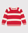 Children's unisex stripy cotton sweatshirt AURORA red/AVALANCHE
