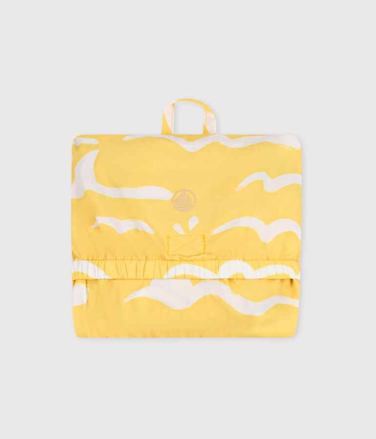 Babies' shark print UV protection polyester windbreaker yellow/white