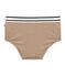 men's milleraie striped briefs BRINDILLE brown/MARSHMALLOW white