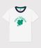 Boys' Short-Sleeved Cotton T-Shirt MARSHMALLOW white
