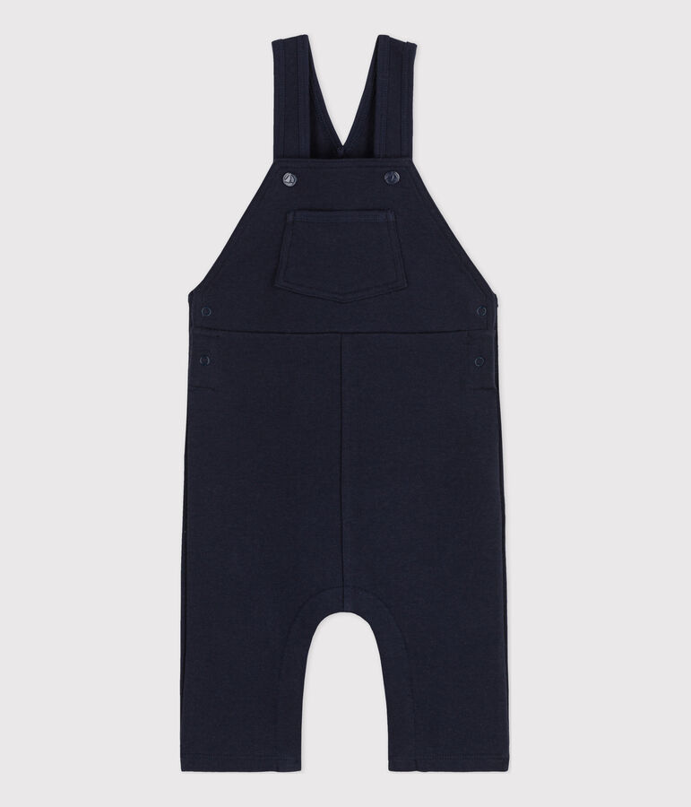 Babies' Long Thick Jersey Dungarees blue